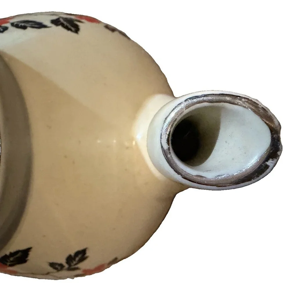 Hall's Superior China Company Teapot in Vibrant‎ Red Poppy Pattern with Lid